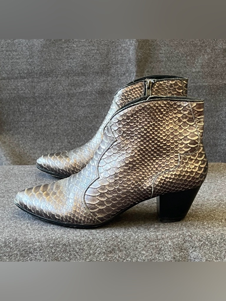 Ash Black Pewter Silver Boots